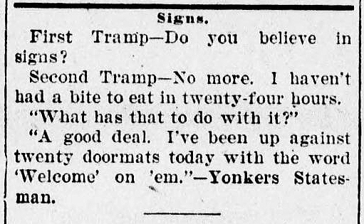Hobo Signs Joke